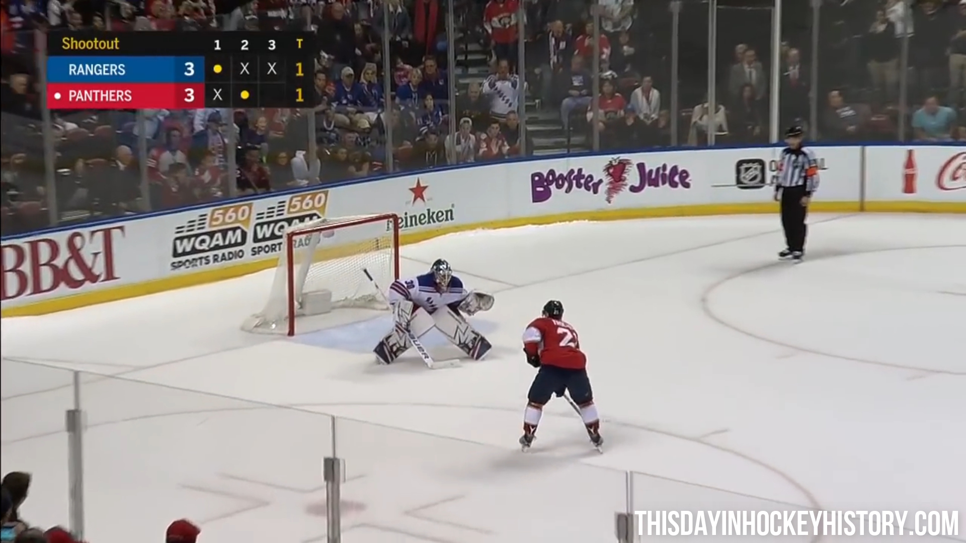 This Day In Hockey History-March 10 2018-(VIDEO)New York Rangers Florida Panthers Shootout