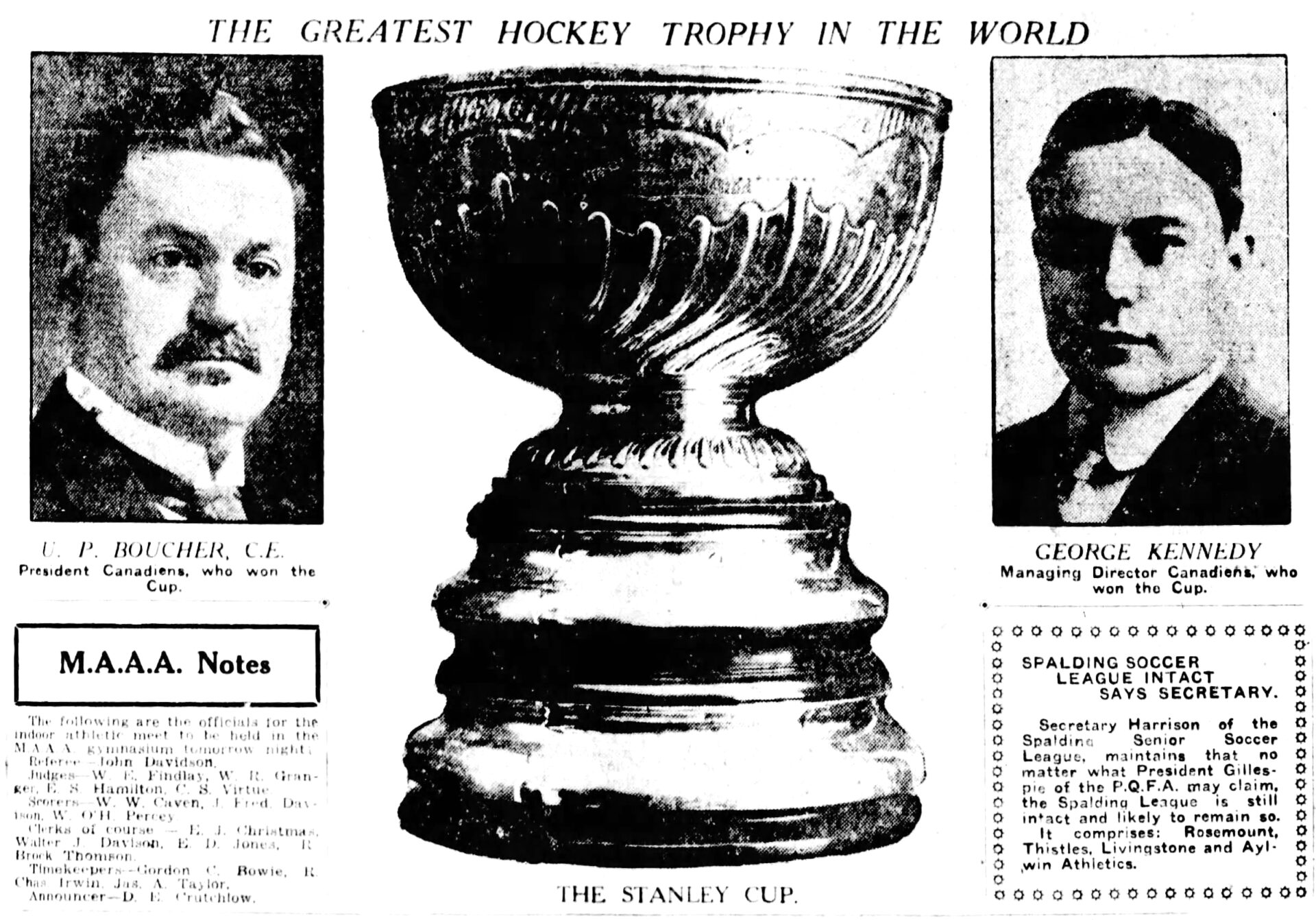This Day In Hockey History-March 30, 1916-Montreal Canadiens Win Their First Stanley Cup