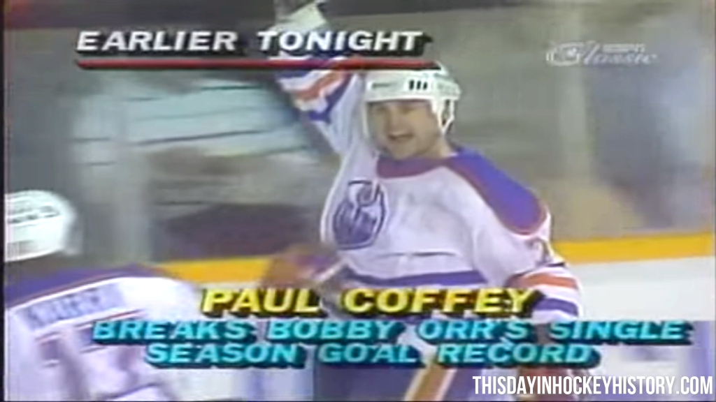 This Day In Hockey History-April 2, 1986-Coffey Ties, Then Breaks Bobby Orr’s Record For Goals by a Defenseman