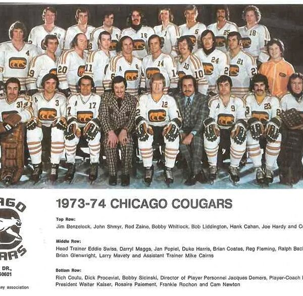 This Day In Hockey History-May 12, 1974-Chicago Cougars following skate steps of 1938 Hawks