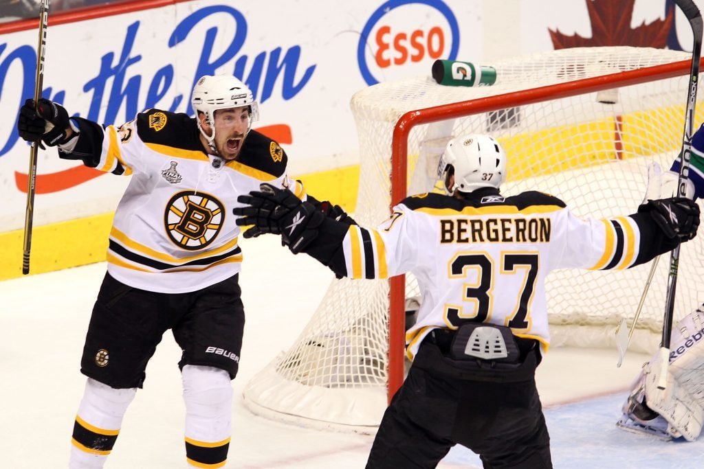 Boston Bruins 2011 Stanley Cup  Patrice Bergeron Brad Marchand