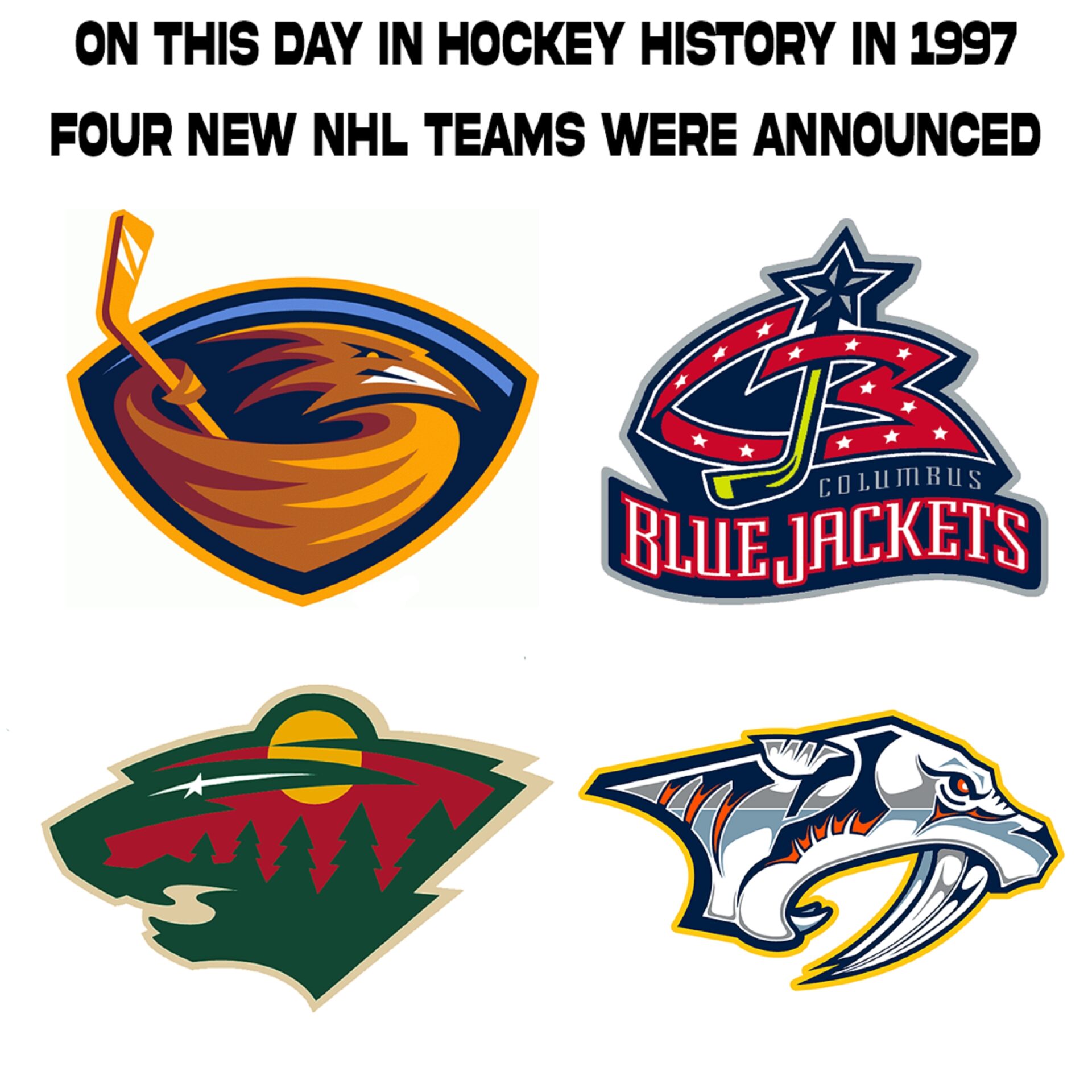 This Day In Hockey History-June 17, 1997-The NHL adding four more American teams in expansion
